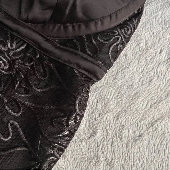 NWT For Love & Lemons Rosanna Soutache Floral Embroidered Sheer Mini Dress Black - Picture 7 of 13